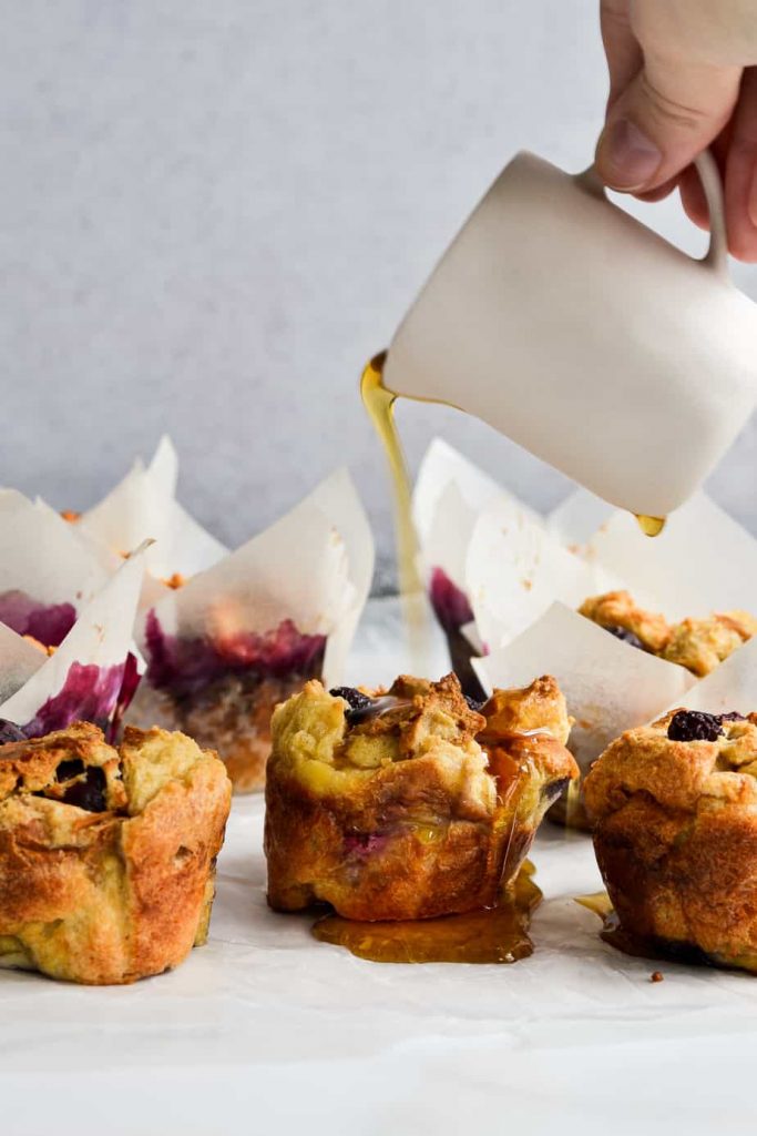 Blueberry Challah French Toast Cups