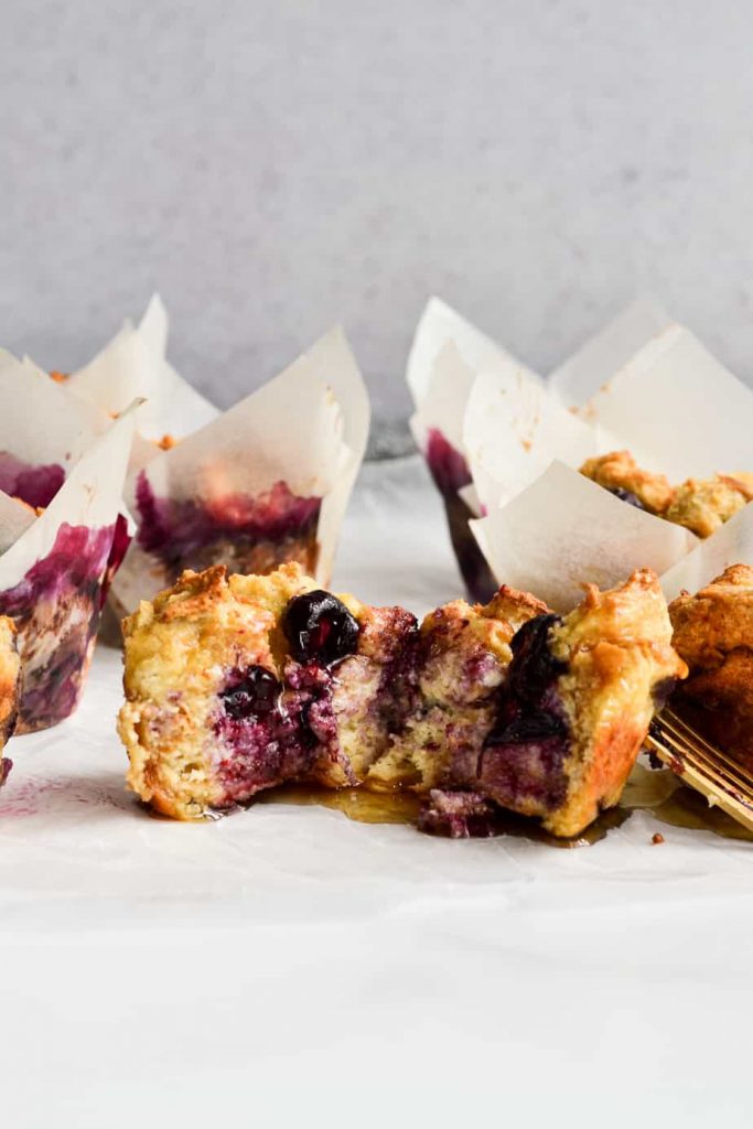 Blueberry Challah French Toast Cups