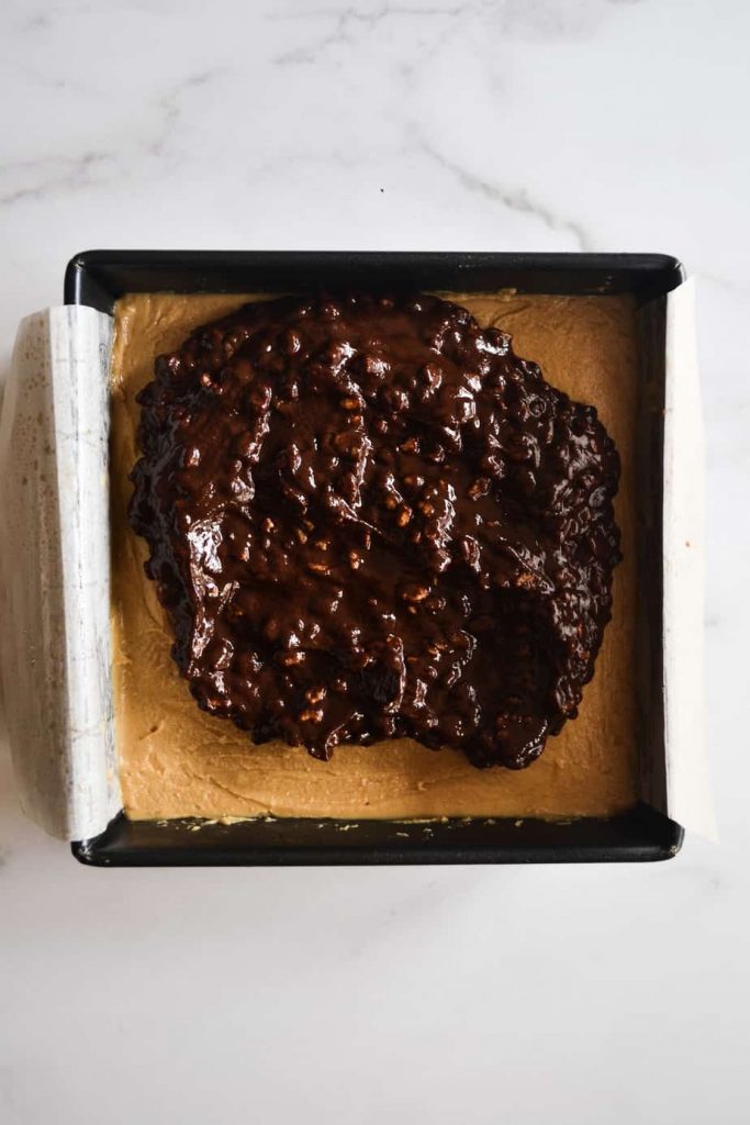 Chocolate Krispie Peanut Butter Shortbread Bars