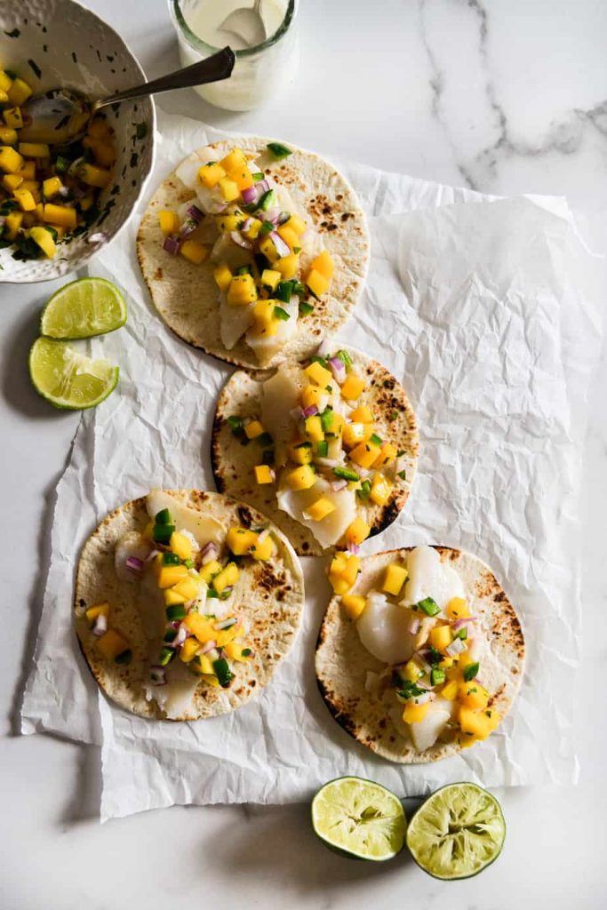 Fish Tacos with Jalapeño Mango Salsa