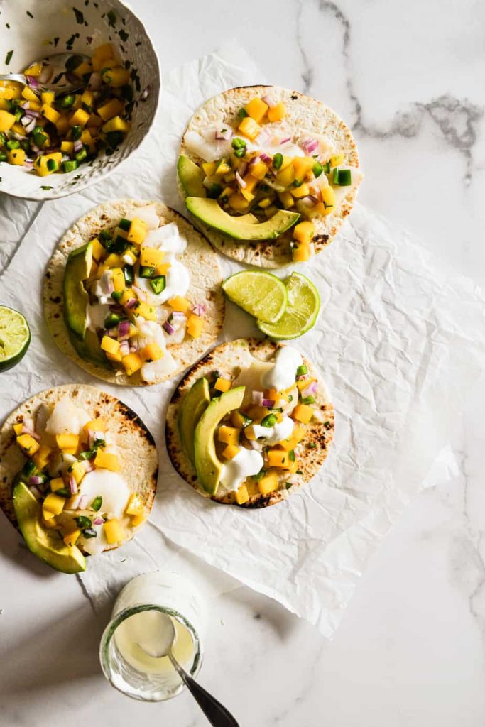 Fish Tacos with Jalapeño Mango Salsa