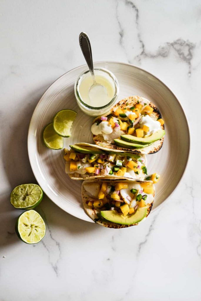 Fish Tacos with Jalapeño Mango Salsa