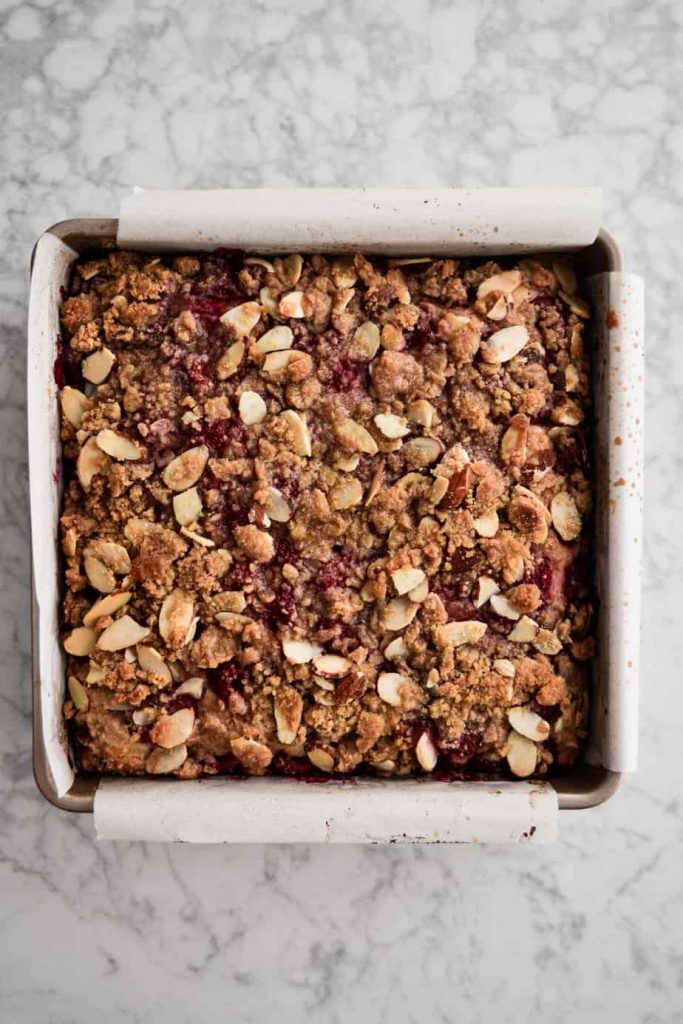 Raspberry Almond Crumb Cake