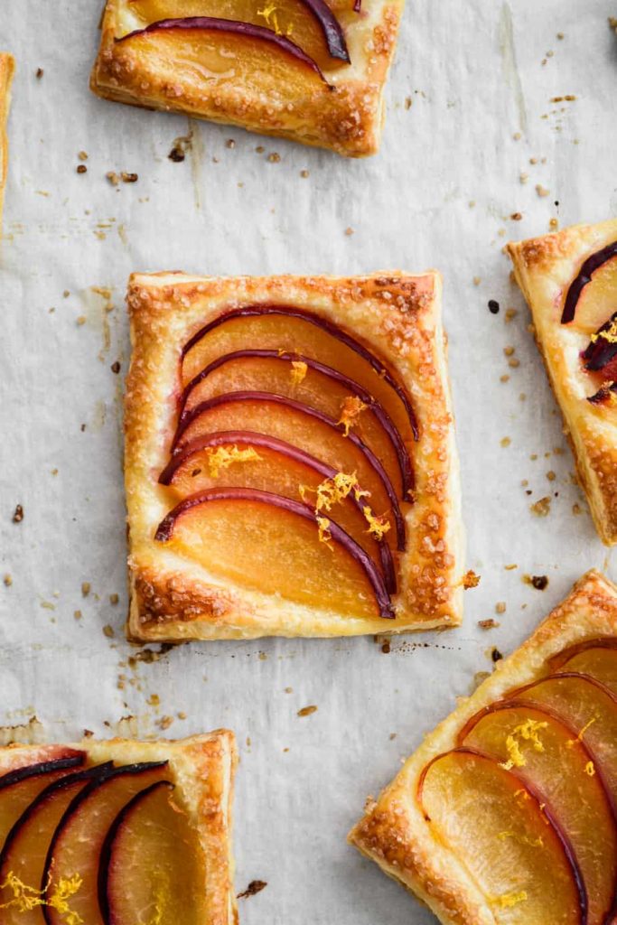 Super Easy Plum and Orange Tarts