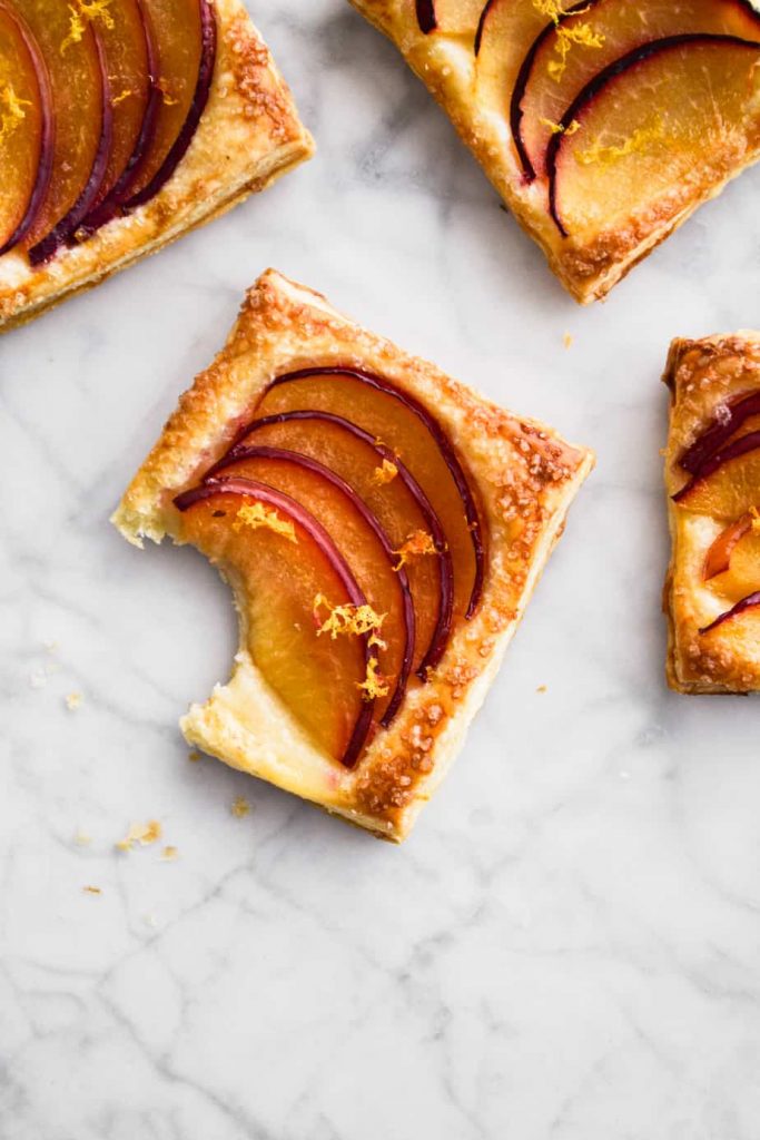 Super Easy Plum and Orange Tarts