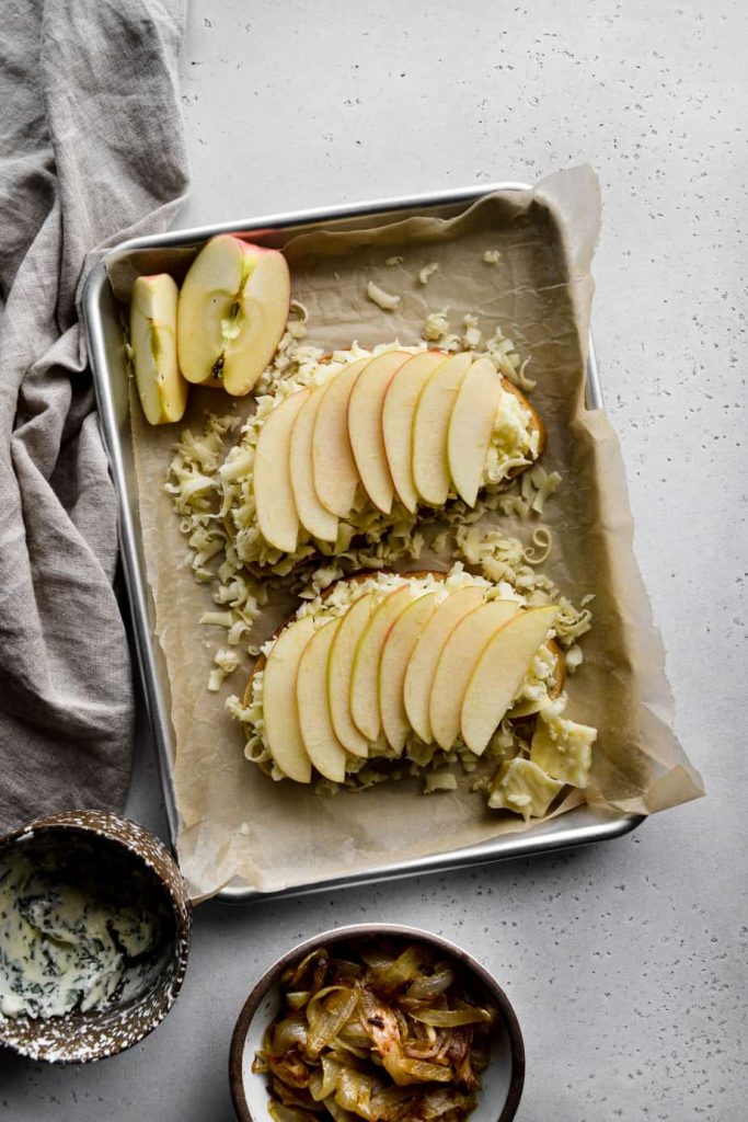 Caramelized Onion and Apple Grilled Cheese Sandwich