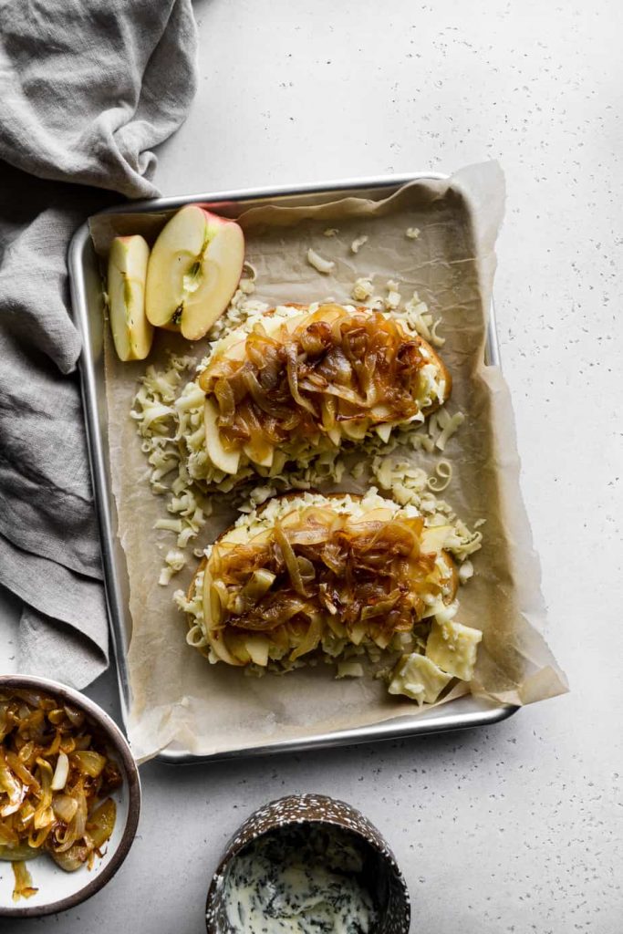 Caramelized Onion and Apple Grilled Cheese Sandwich