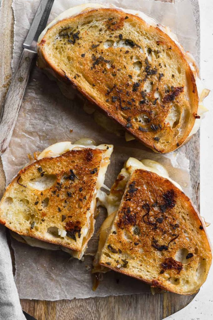 Caramelized Onion and Apple Grilled Cheese Sandwich
