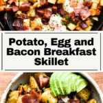 Potato, Egg and Bacon Breakfast Skillet.