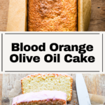 Pinterest pin for blood orange olive oil cake.