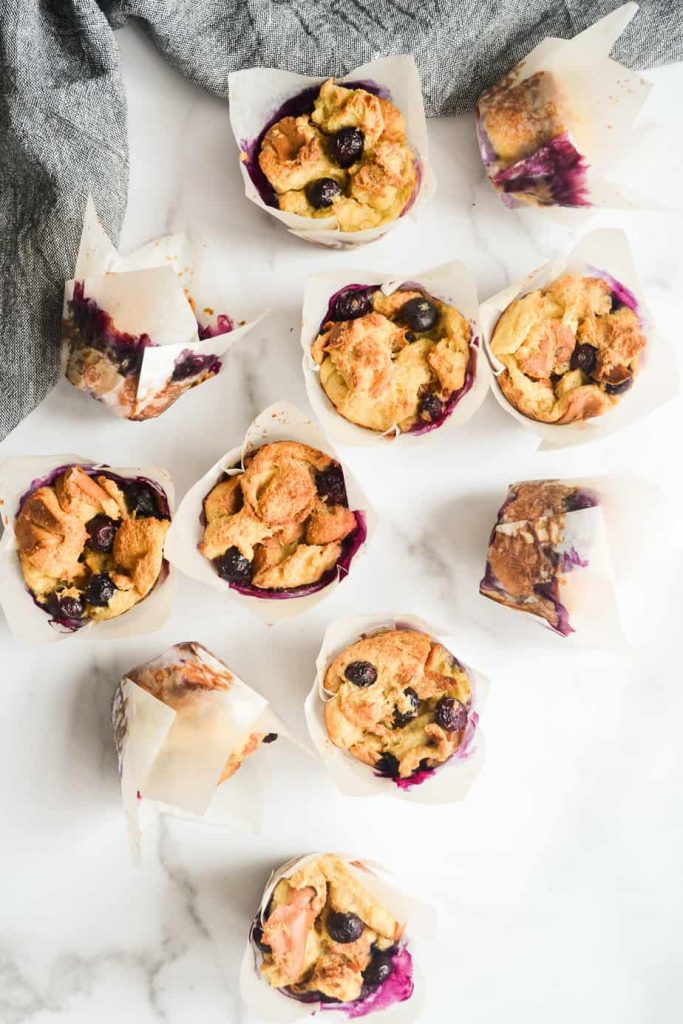 Blueberry Challah French Toast Cups