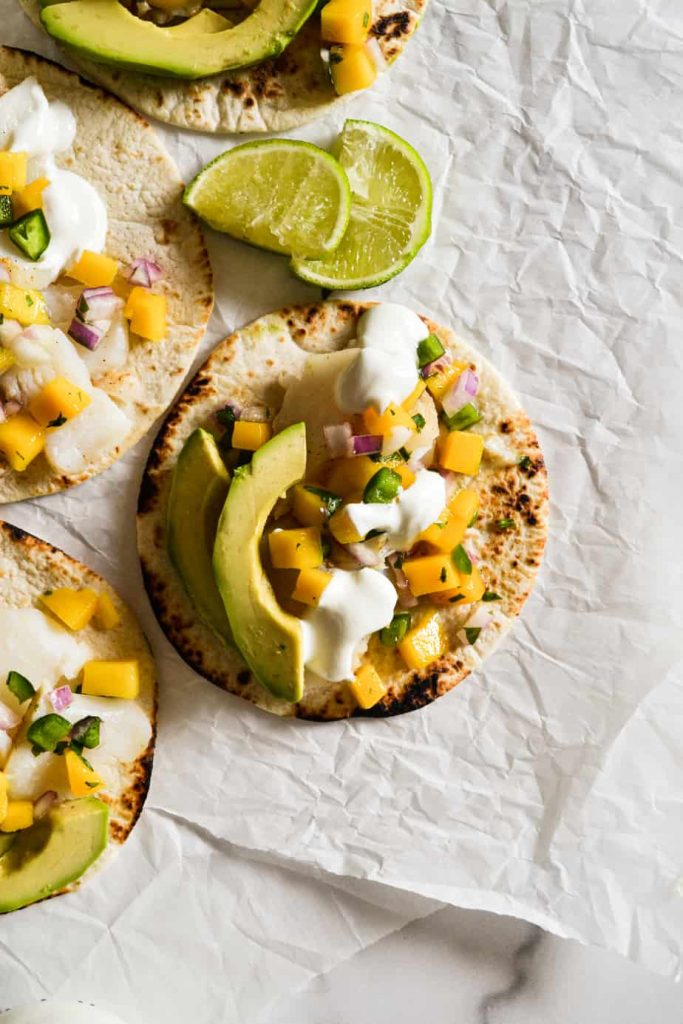 Fish Tacos with Jalapeño Mango Salsa