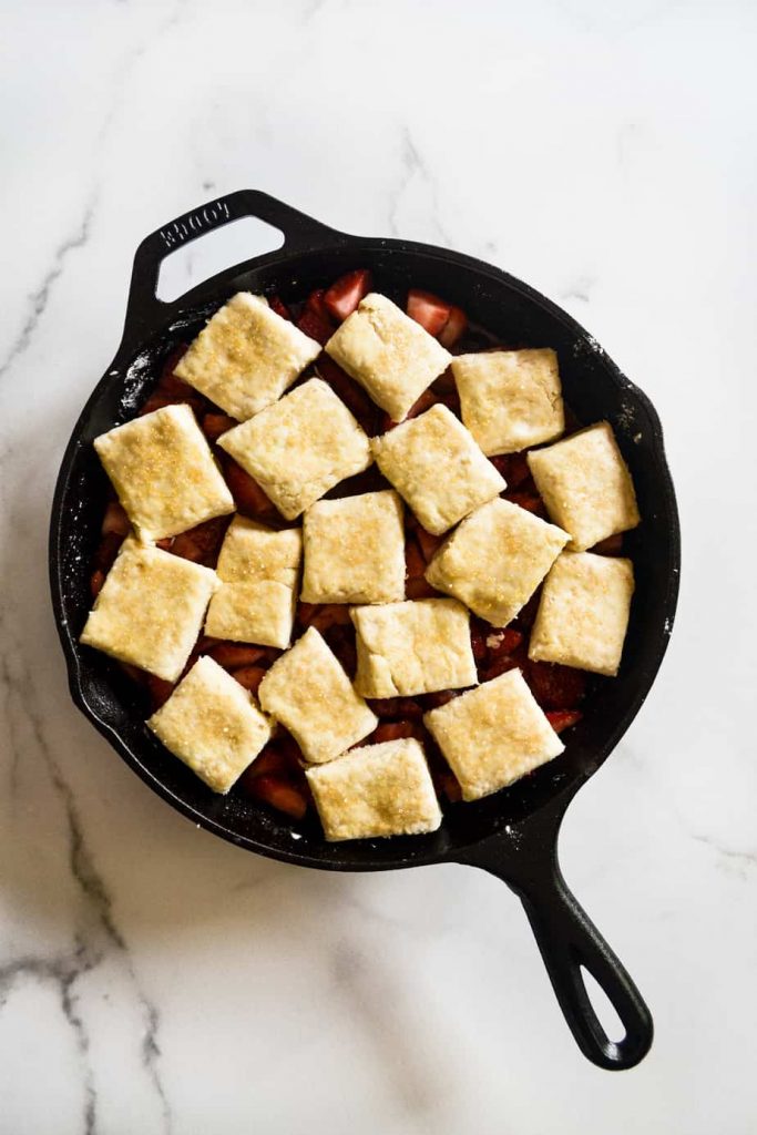 Strawberry & Raspberry Cardamom Biscuit Cobbler