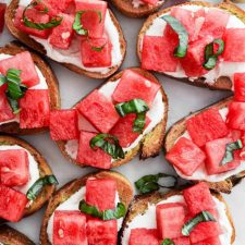 Watermelon and Whipped Feta Crostini