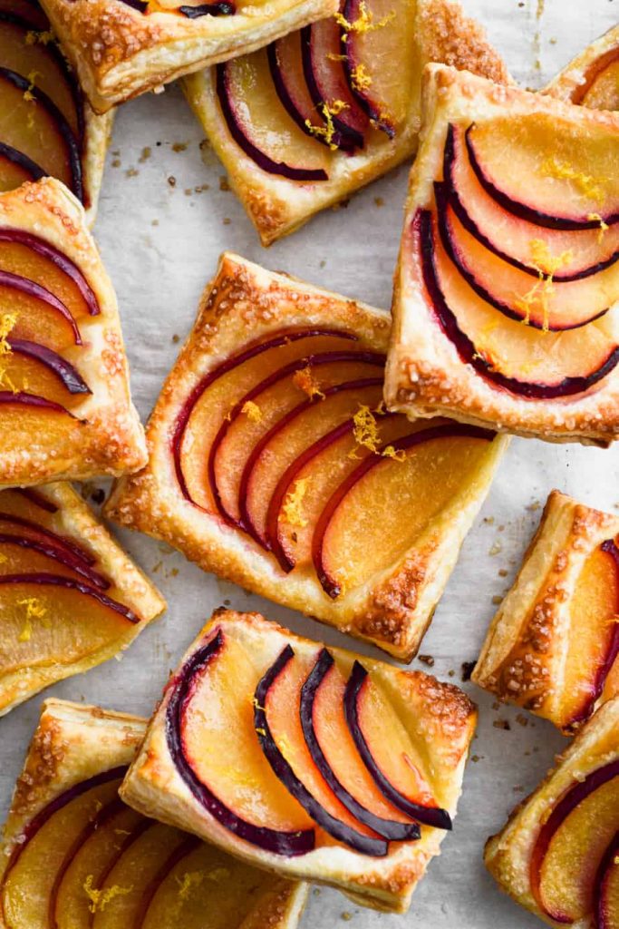 Super Easy Plum and Orange Tarts