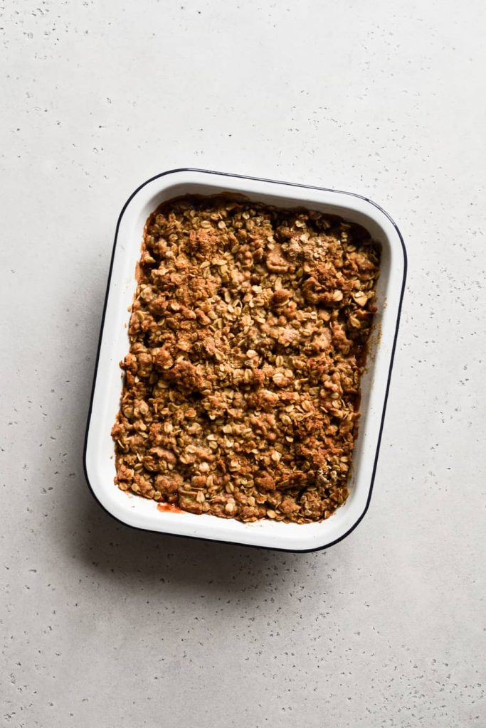 Baked crisp.
