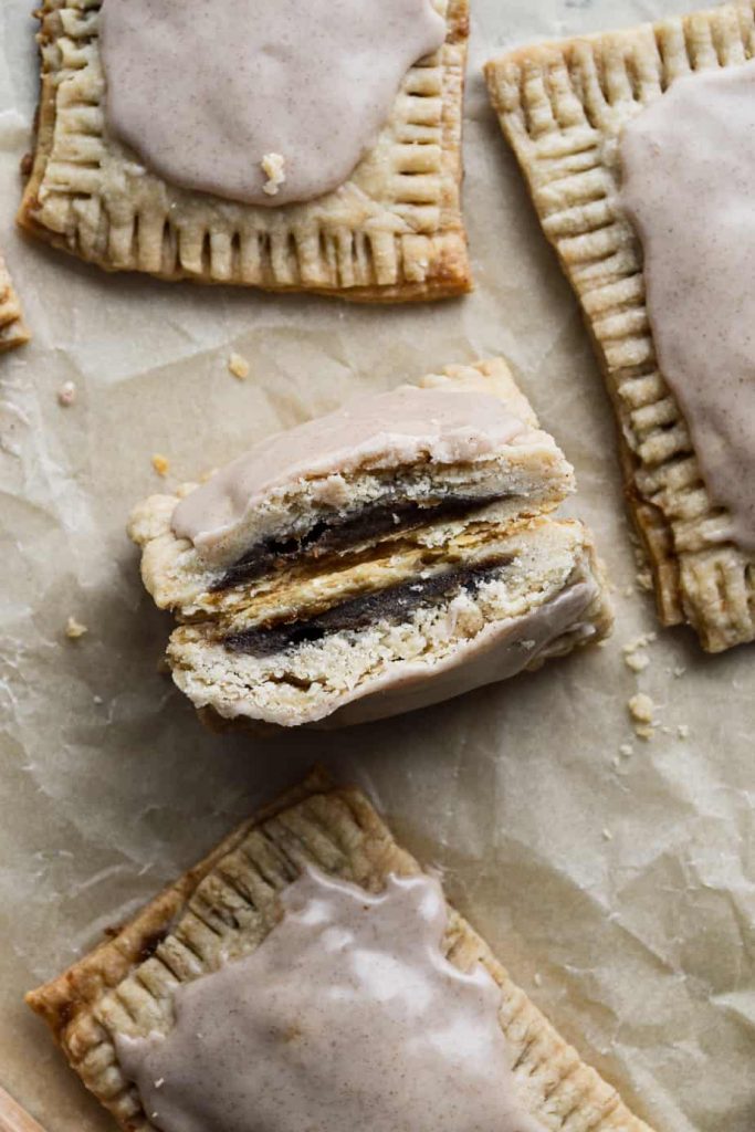 Triple Cinnamon Homemade Pop Tarts Overheat Cut Open