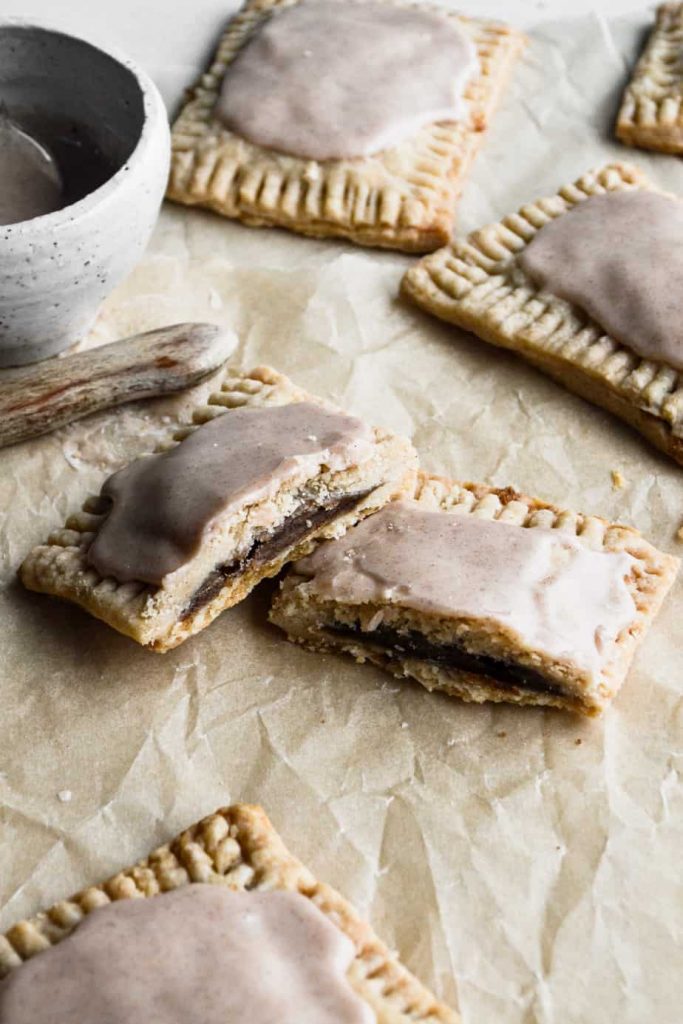 Triple Cinnamon Homemade Pop Tarts Straight-On Cut Open