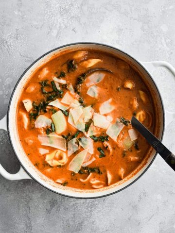 Tortellini Soup In The Pot