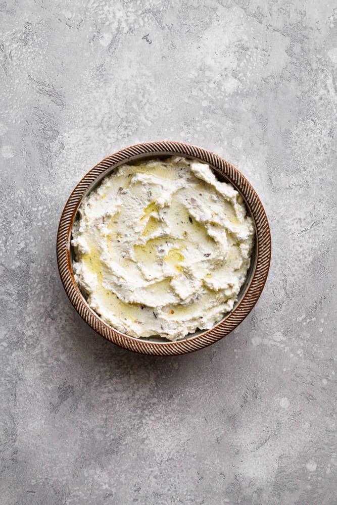 Dip prepared for baking
