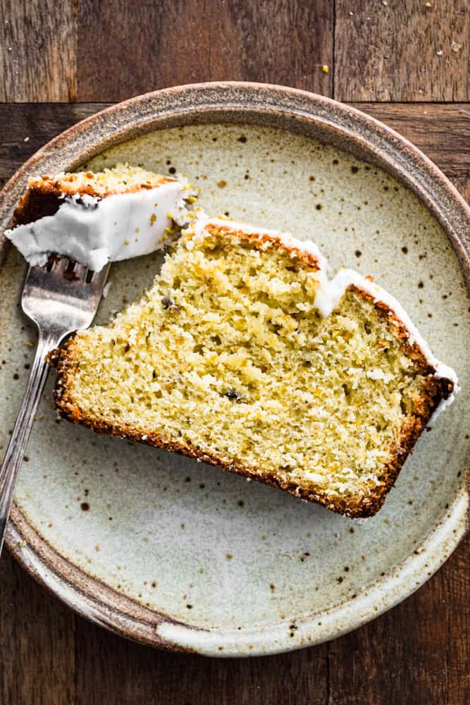 Loaf Cake Bite taken out