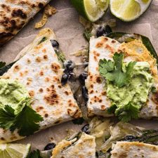 Close-up of quesadilla