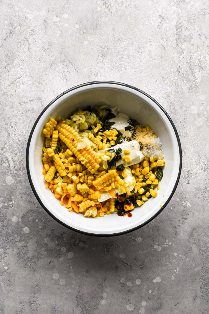Ingredients in the mixing bowl