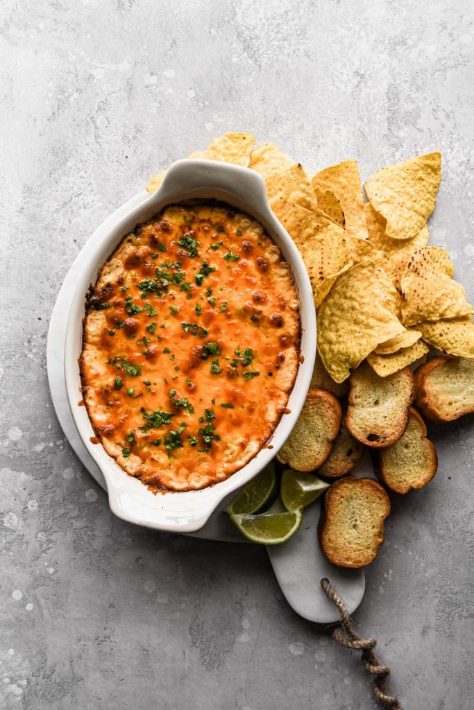 Dip on a marble platter