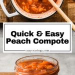 Peach compote pin for Pinterest.