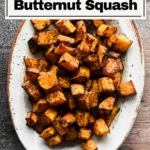 Air fryer butternut squash pin for pinterest.