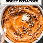 Mashed sweet potatoes pin.