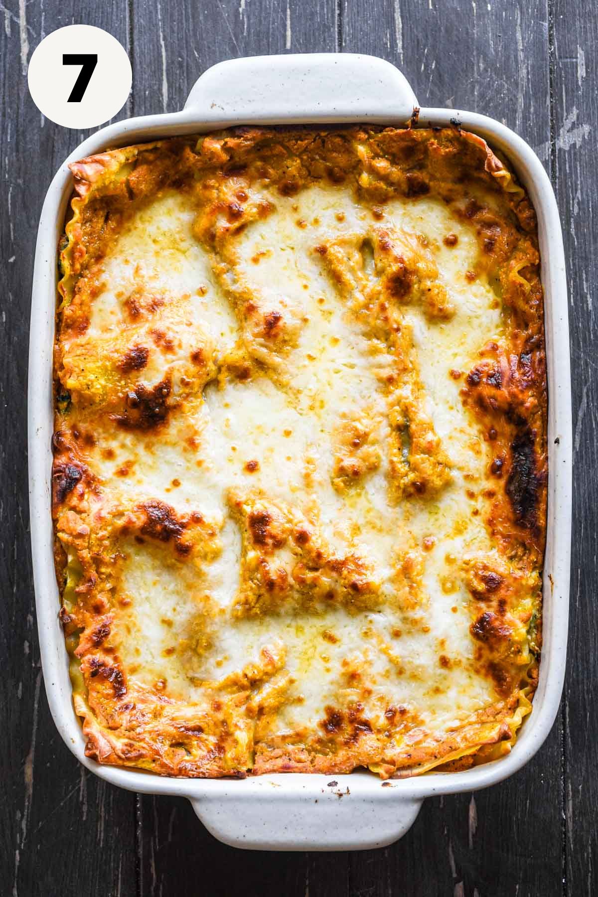 Final step fresh baked lasagna.
