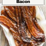 maple candied bacon pinterest pin.
