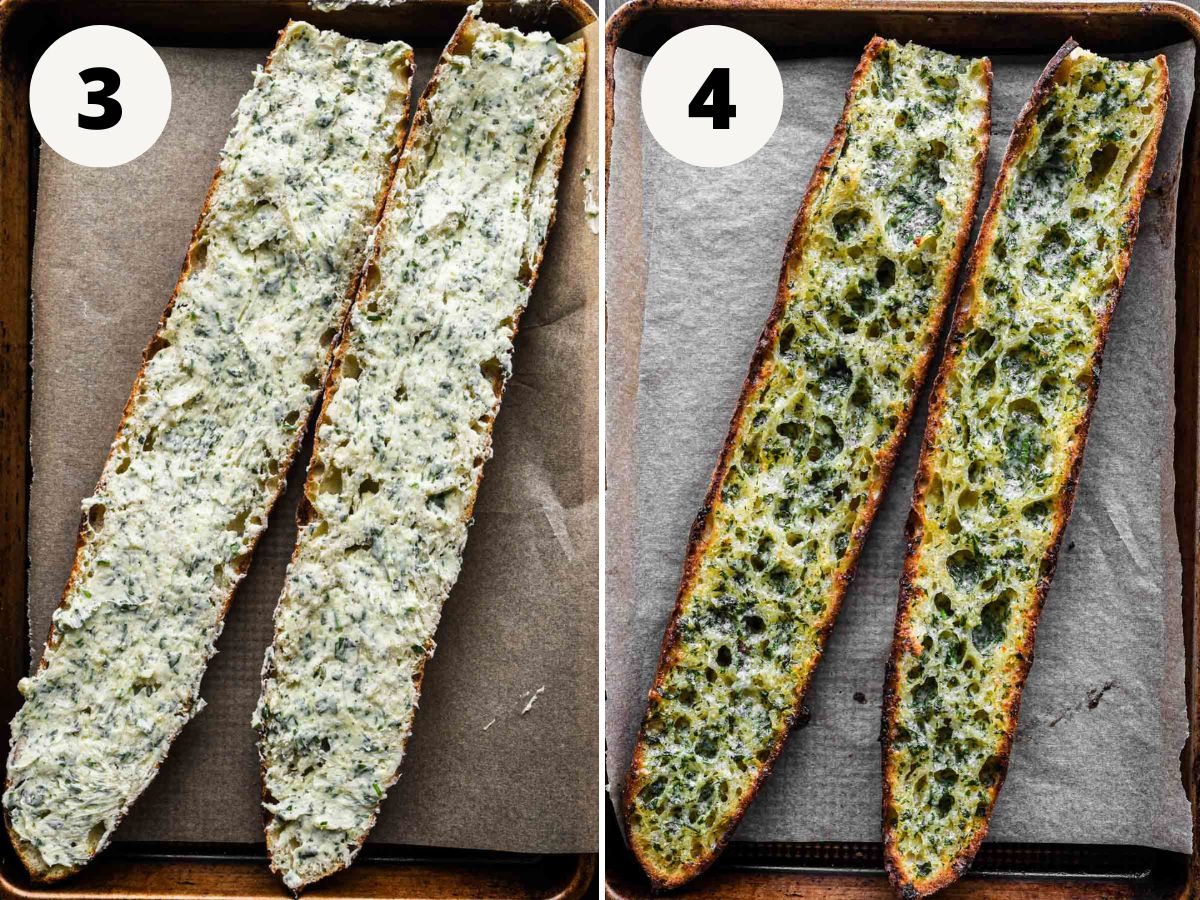 Side by side images of before and after baking.