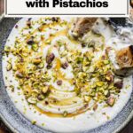 Image of honey whipped feta in a bowl.