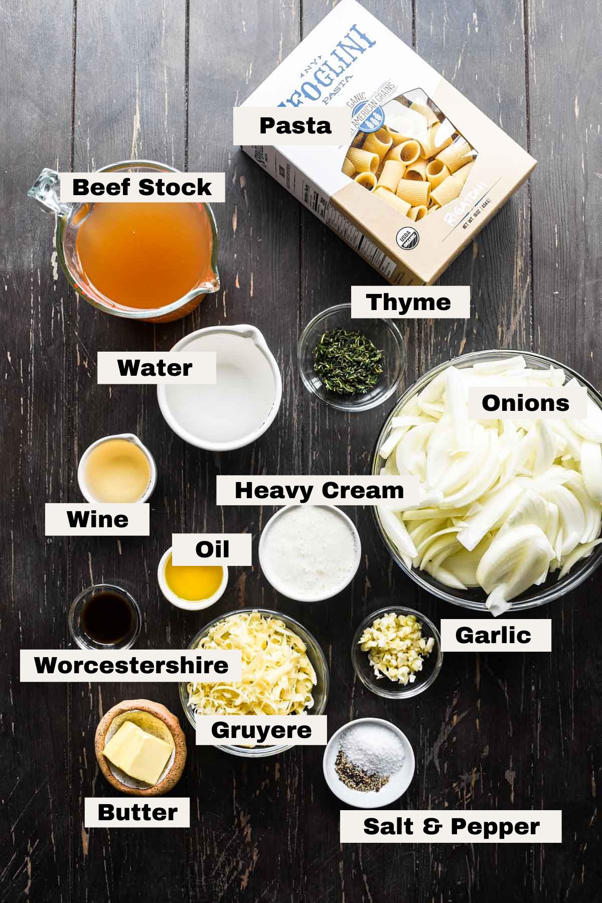 Ingredients on a table for the recipe.