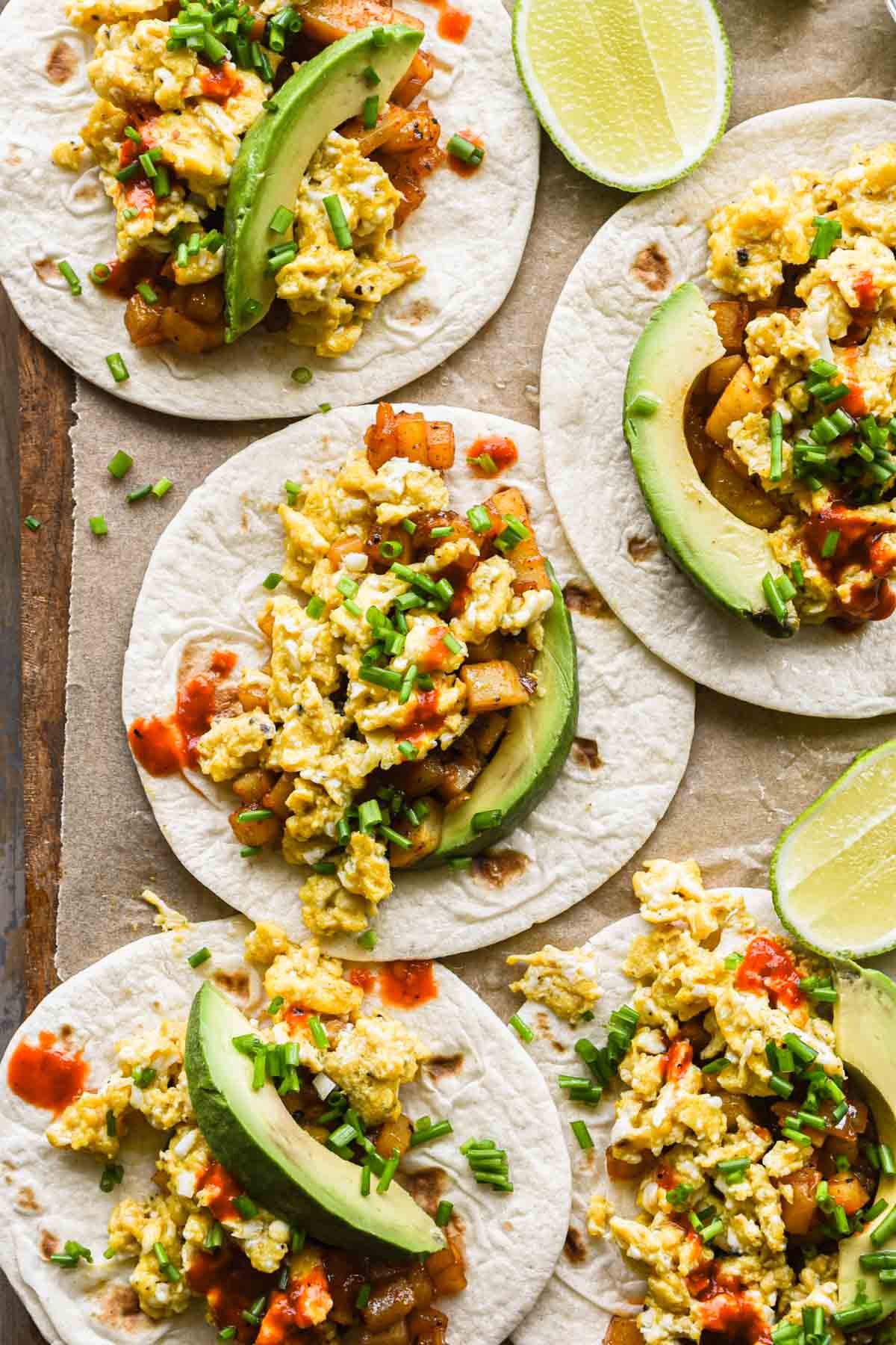 Close up image of tacos on a platter.