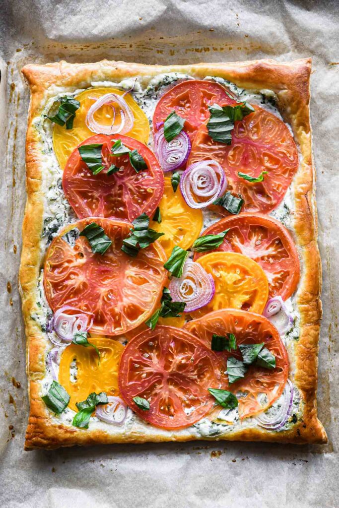 Freshly baked tart.
