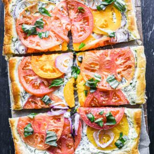 Up close image of tart.
