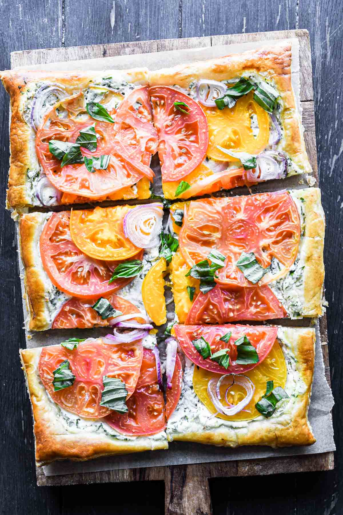 Up close image of tart.