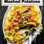 Twice baked mashed potatoes pin.