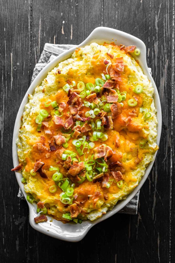 Finished twice baked mashed potatoes.