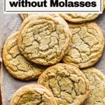 Finished chewy ginger cookies without molasses.