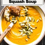 Bowl of finished soup