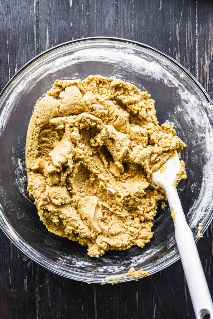 Mixed dough for ginger cookies.