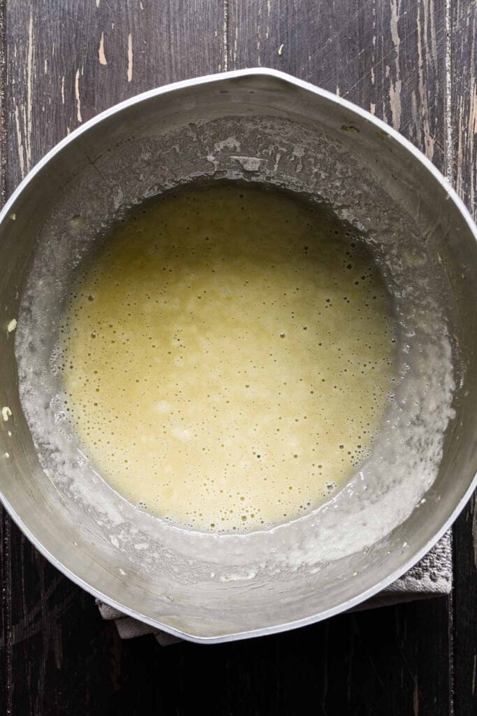 Roux in a saucepan.