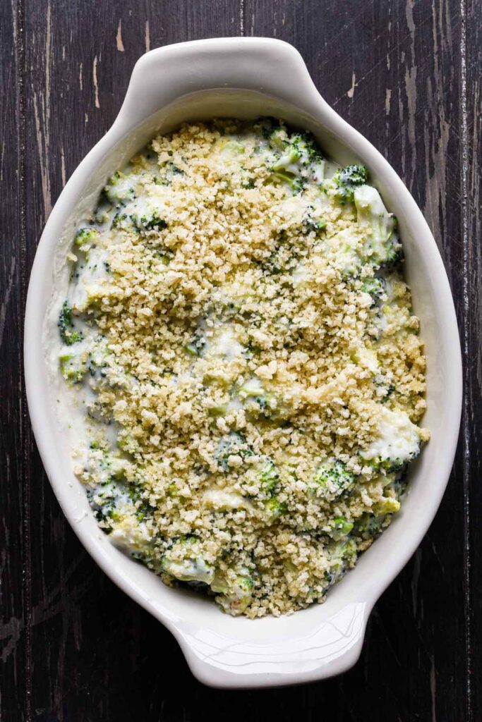 Au gratin pre-bake.