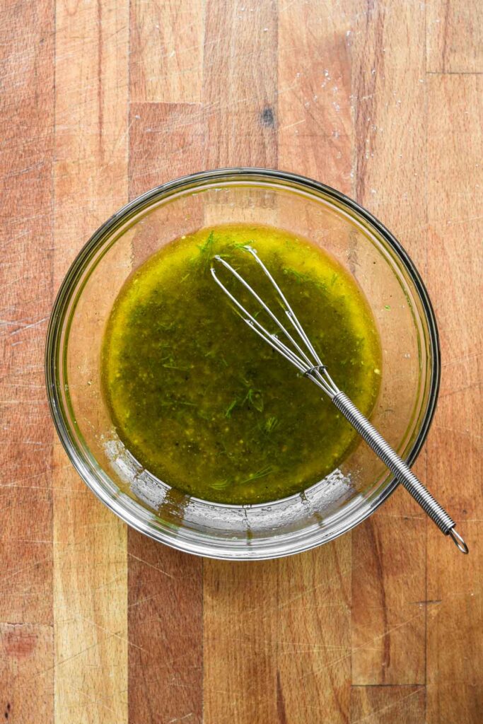 Vinaigrette for potato salad.