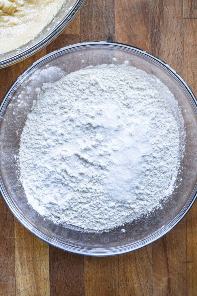 Dry ingredients mixed together.