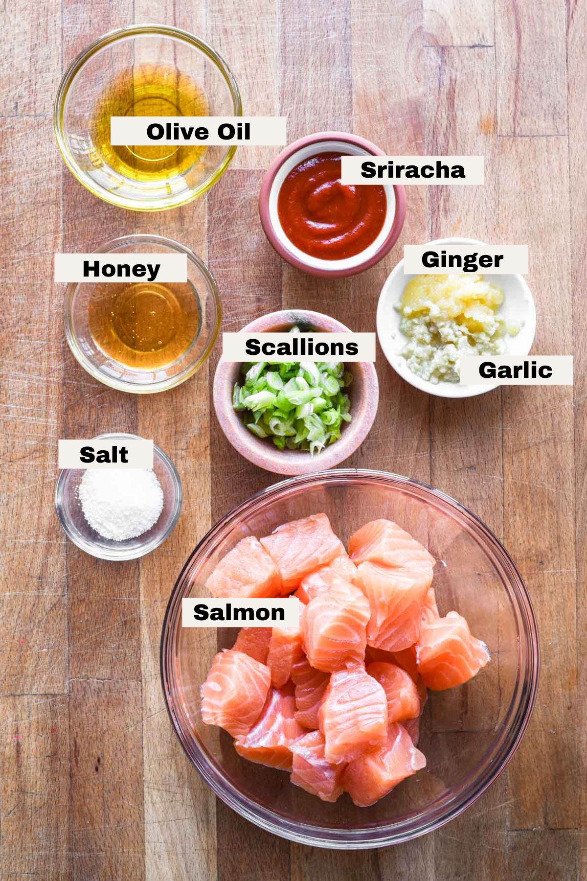 Ingredients on a table.